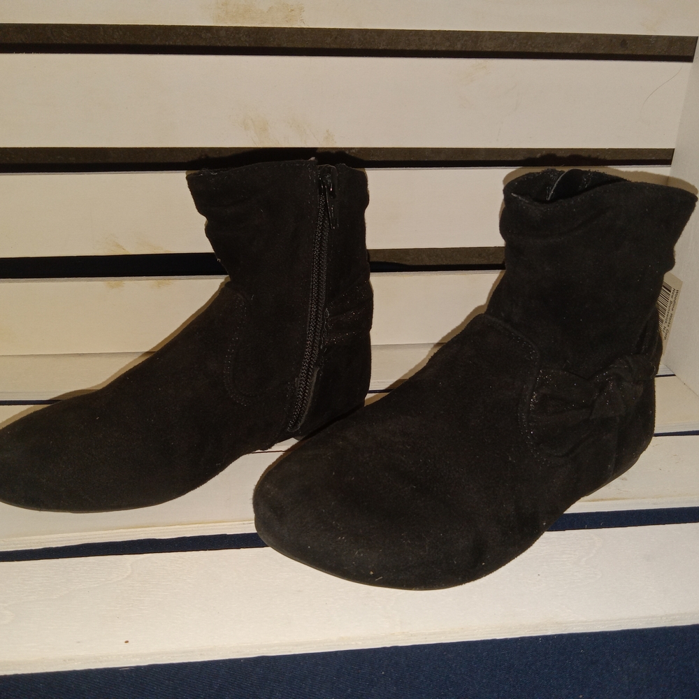Wonder Nation Black Suede Dress Shoes